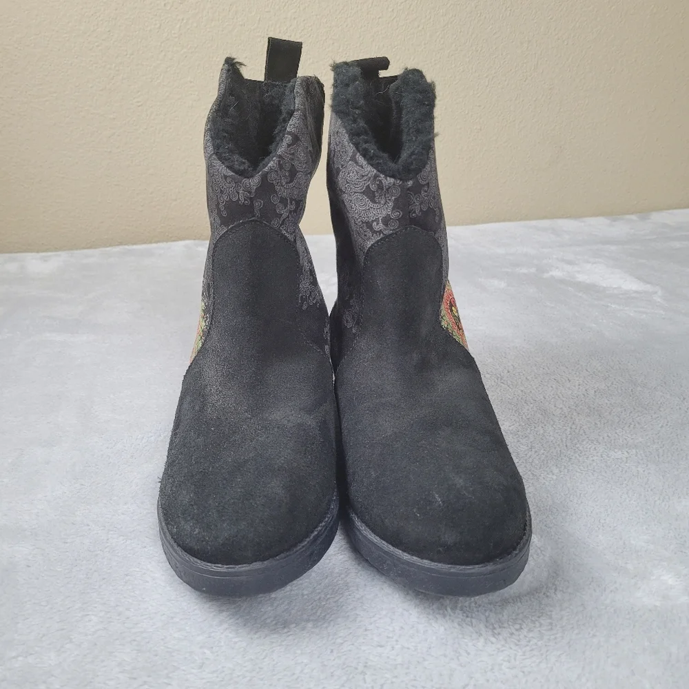 Desigual Women's Boots Winter Black Boho Size 40 US 9